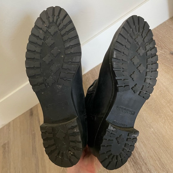 Sperry Topsider Black Leather & Suede Quilted Knee-High Boot (Size 8) - Picture 4 of 6